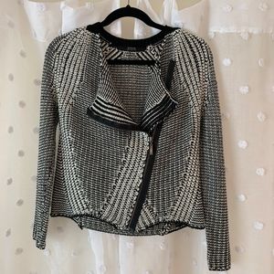 Guess Knit Asymmetric Zip Cardigan Sweater
